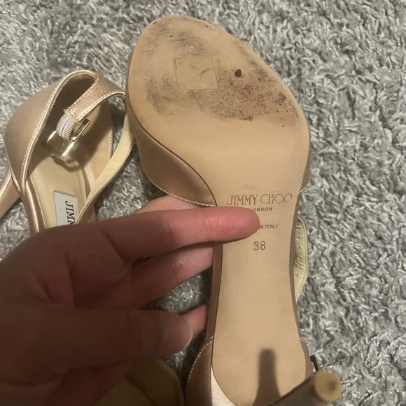 Gorgeous Jimmy Choo satin peep toe pumps! - Picture 6 of 7